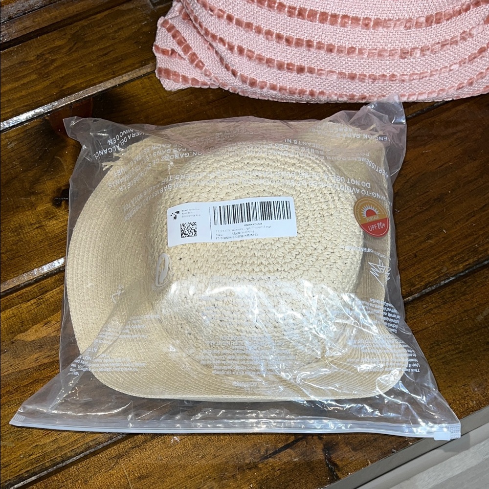 NWT Amazon Furtalk‎ Beige Straw Sun Hat- M/L